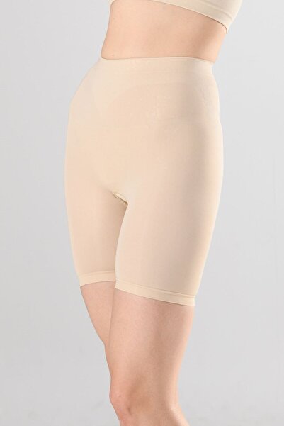 jilly jo Women's Skin Color Long Leg Shorts Corset