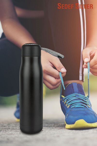 SEDEF SİLVER Double Layer Stainless Steel Thermos 600 ml Thermos Mug 547