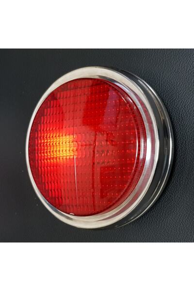 oben Yuvarlak Stop Lambası Bombeli Cam Metal Kasa Ithal 12 Volt Ampullü Kırmı...