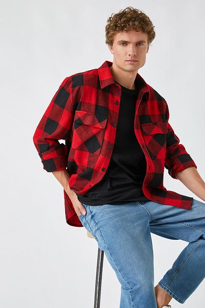 Koton Jacke - Rot - Relaxed Fit
