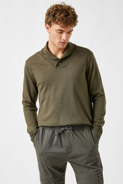 Koton Collar Detailed Knitted Sweater