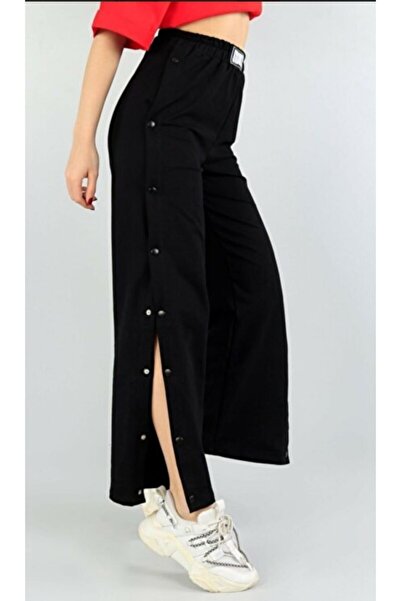 CNG MODA Γυναικεία μαύρα φούτερ με κουμπωτά κούμπωμα στο πλάι