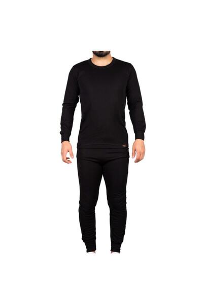 jilly jo Set de sus și de jos negru unisex termic - cadou Beanie