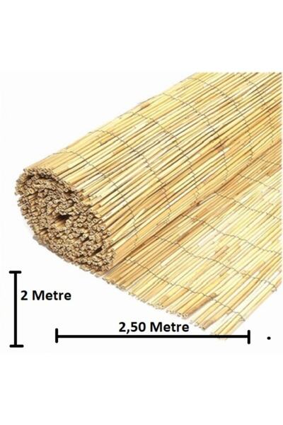 tunalar 2 Metre X 2,50 Metre Bambu Kamış Hasır Çit Gölgelik