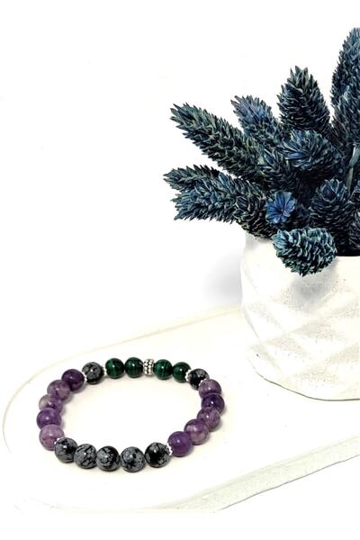 TAŞ RÜYASI ليبيدوليت ندفة الثلج سبج الملكيت 8 ملم