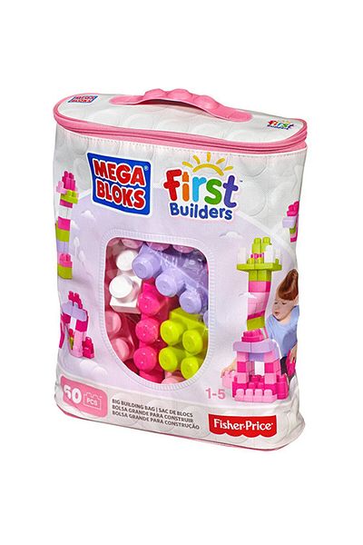 Mega Bloks First Builders 60 Piece Block Bags Pink Dch54 U238833 /