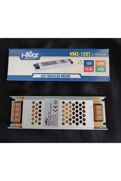 HMZ 12 Volt 150 Watt Ultra Slim 12.5 Amper Şerit Led Trafosu