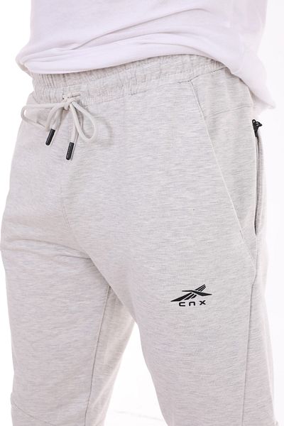 ZEYMERADE Pantaloni de trening pentru bărbați Snow Melange cu buzunare laterale