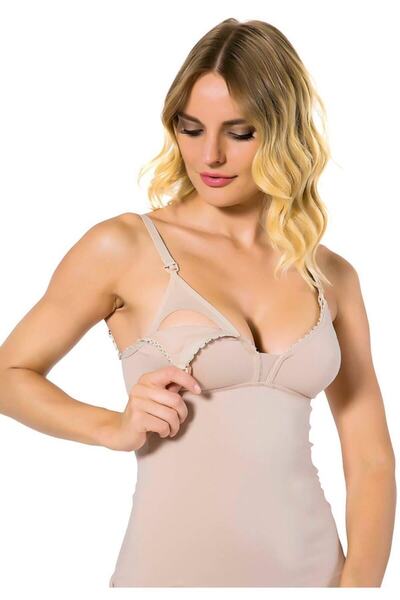 jilly jo 3050 Nude Cotton Breastfeeding Tank