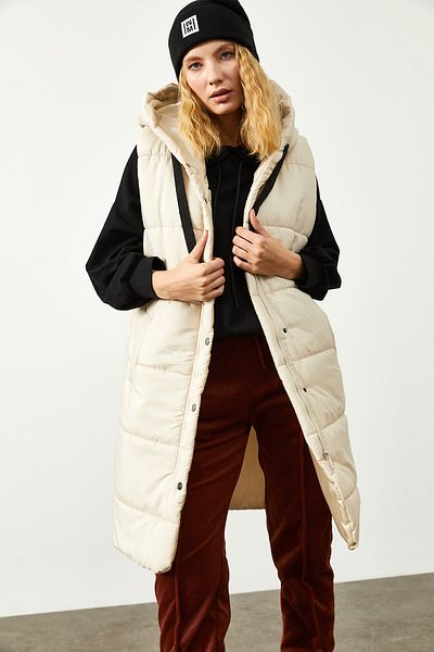 XHAN Weste - Ecru - Puffer