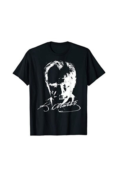 NACAR STORE Unisex Black Ataturk Printed T-shirt