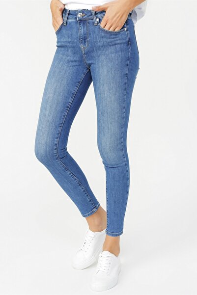 Lee Cooper Kadın Rcy Jamy Skinny Highrise Fit Jean Pantolon Agora Light 202 LCF 121041