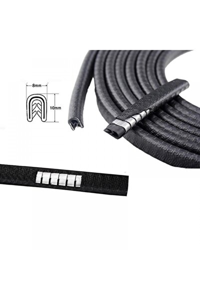 Genel Markalar Oto Araç Kapı Koruma Fitili 5metre Parlak Siyah Renk Çarpma Çi...