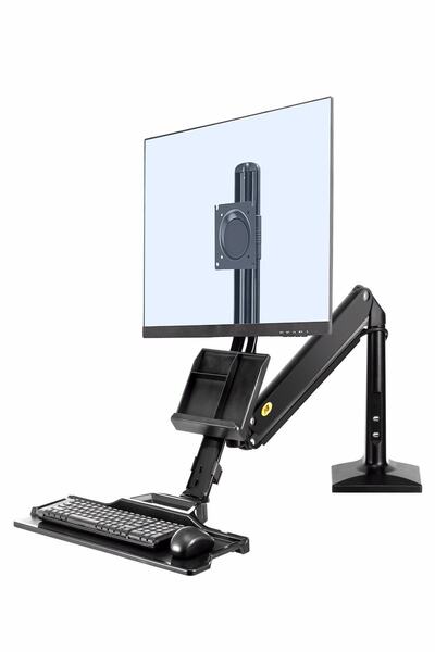 North Bayou Nb35 Siyah 19"-27 " Amortisörlü Sit-stand Profosyonel Monitör Standı