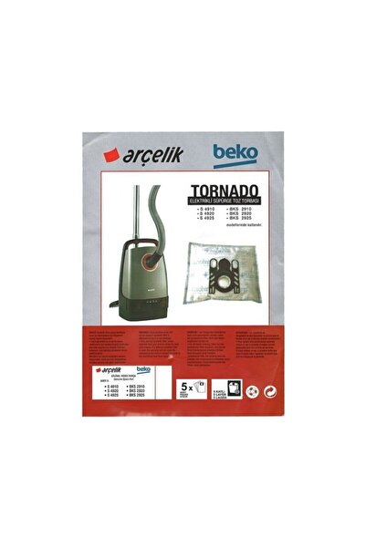 Arçelik Beko Tornado S 4910 - 5 τεμάχια συμβατή υφασμάτινη σακούλα σκόνης ηλεκτρικής σκούπας