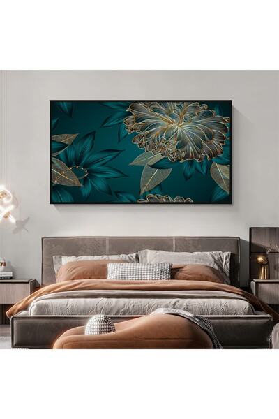 Markazip 70x120cm Siyah Metal Çerçeveli Kanvas Tablo Lk704-k3-s