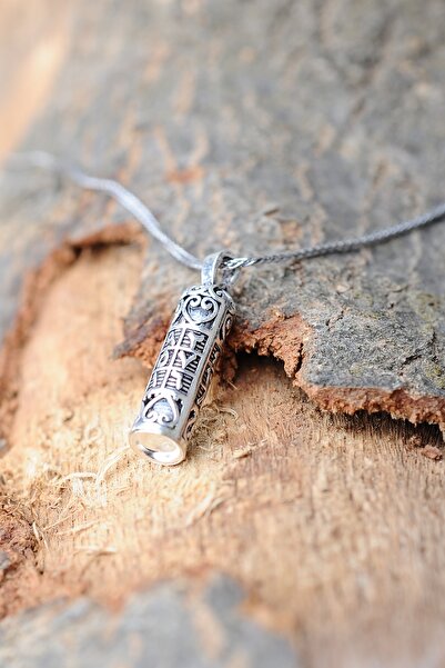 ENCİLİ SİLVER 925 Ayar Gümüş Ebced Hesabı Muska Cevşen Kolye