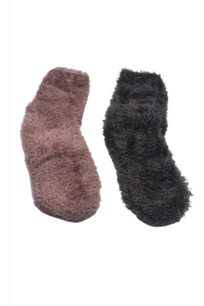 BlueStore Kadın Kalın Peluş Uyku Çorabı 2 Çift