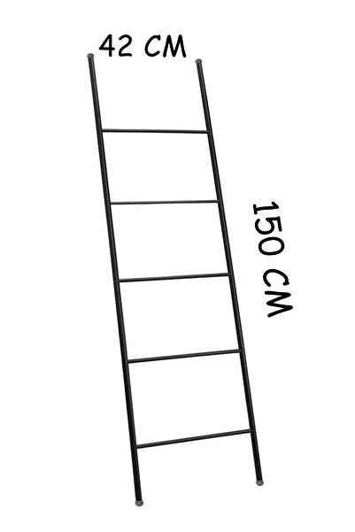 Retodesign Merdiven Havlu Rafı Siyah 1880