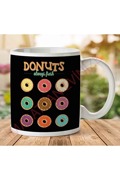 ART HEDİYE كوب دوناتس فريش دائمًا مطبوع على الجانبين
