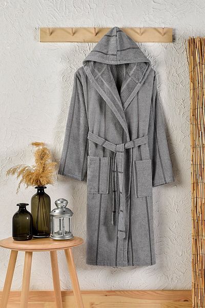 Sedona Cotton Velvet Hooded Unisex Bathrobe