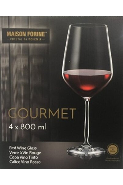 BOHEMİA CRYSTAL Maıson Forıne Gourmet 4'lü 800 Ml.ayaklı Şarap Kadehi.