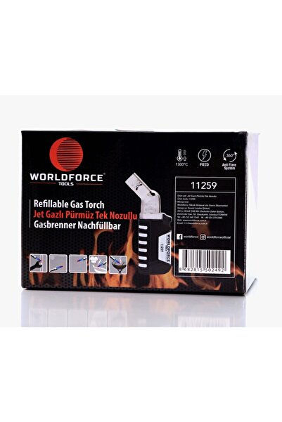 Worldforce Turbo Torch Piezo 1300° Doldurulabilir Jet Pürmüz