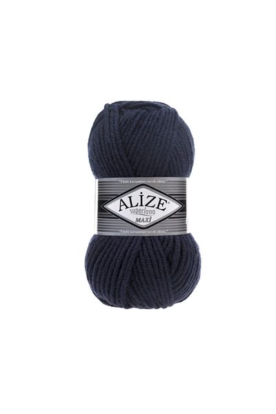 Alize Superlana Maxi Hand Knitting Yarn (Pack of 5) - 58-dark blue