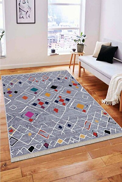 Viva Weaver's Kaymaz Tabanlı Makinede Yıkanabilen Dijital Baskılı Halı Ar223