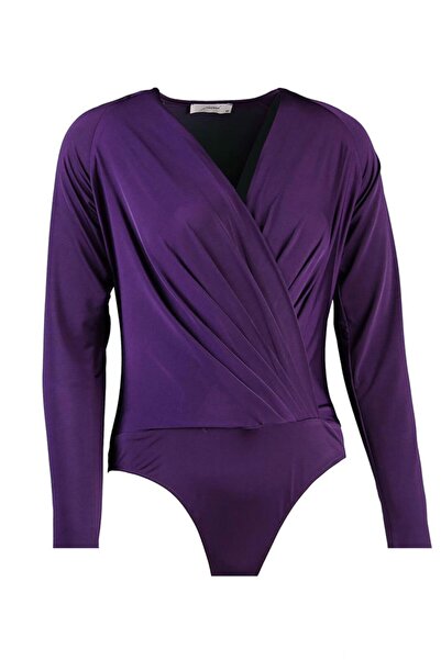 pimood Carol Kruvaze Yaka Mürdüm Body