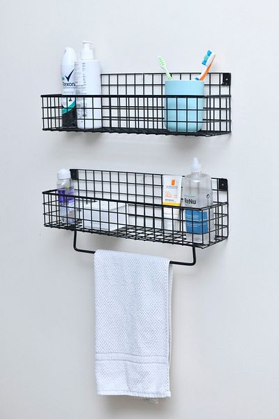 Wess Dizayn Metal Kitchen Bathroom Wall Towel Rack Set of 2 Wd239