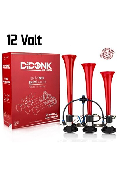 DİDONK 3 Borulu Arap Korna - Dali Dali Korna - Saydırmalı Korna (12v)
