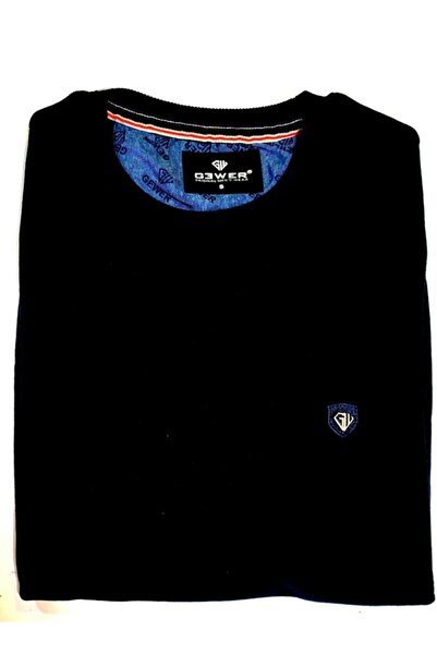 Slim Fit Simit Yaka Lacivert Pamuklu Selanik Kumaş Kazak