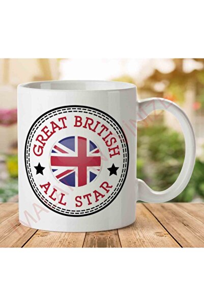 ART HEDİYE 1-1329 كوب كونفيرس بريطاني رائع كل النجوم مطبوع على الجانبين