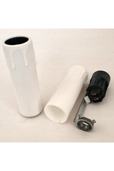 marketcik Büyük Beyaz E14 Mum Duy Dekoratif Standart Avize Ampul Duyu