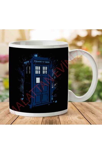 ART HEDİYE كوب مطبوع على الجانبين من Travel In Time Tardis Doctor Who