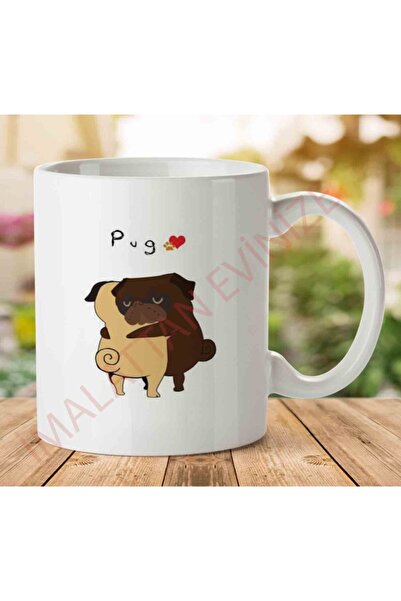 ART HEDİYE كوب مطبوع على الجانبين من Dear Pug
