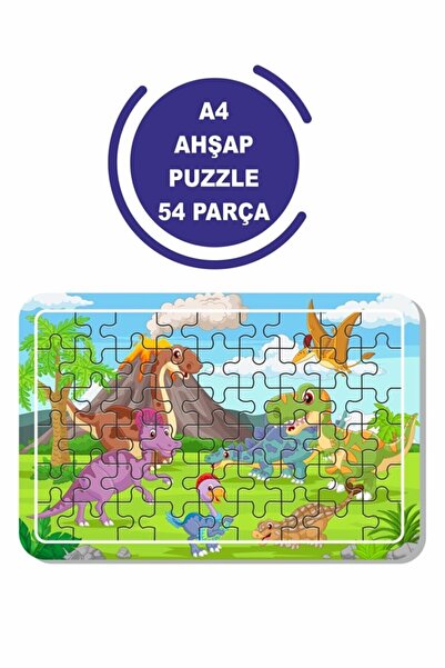 LİPYOS Sevimli Hayvanlar Çocuklar Için 54 Parça Ahşap Puzzle