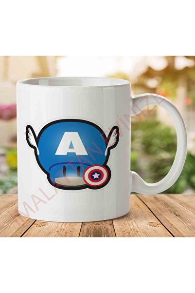 ART HEDİYE كوب سوبر ماريو ماشروم كابتن أمريكا مطبوع على الجانبين