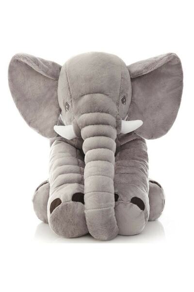 Genel Markalar Uyku Arkadaşım Peluş Polar Yumuşak Fil 65 Cm Oyuncak - Gri