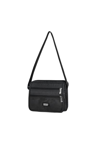 SEVENTEEN Men's Sports Bag Multi-Compartment Strap Black Horizontal Hand And Shoulder