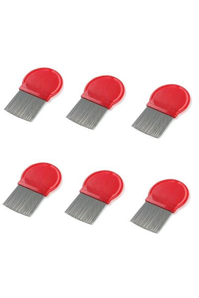 Lionesse Lionesse 58 Lice Comb Metal Red X 6 Pieces