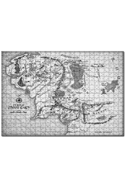 Cakapuzzle Yüzüklerin Efendisi Harita Beyaz 255 Parça Puzzle Yapboz Mdf (ahşap)