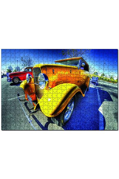 Cakapuzzle Classic Yellow Automobile Image 120 Piece Puzzle Jigsaw Puzzle Mdf (wood)