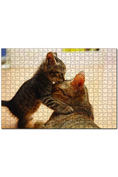 Cakapuzzle Yavru Kedi Anne Sevgisi 120 Parça Puzzle Yapboz Mdf (ahşap)