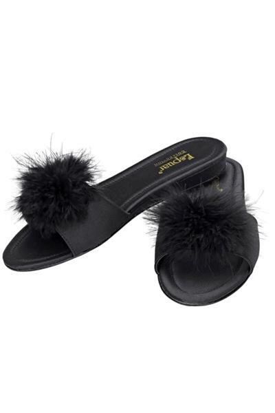 Espuar Plain Sole Slippers Black