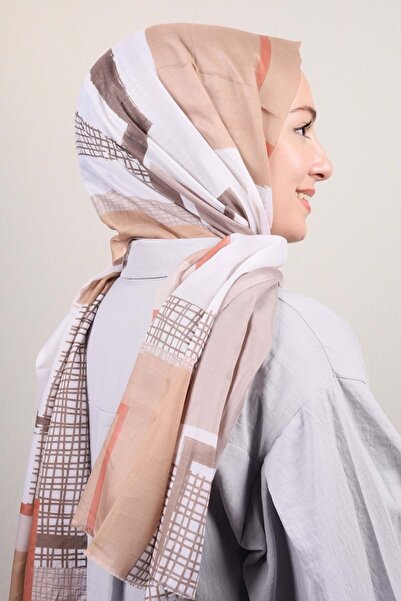 Bonjela شال قطن منقوش - نمط-02 - لون-05