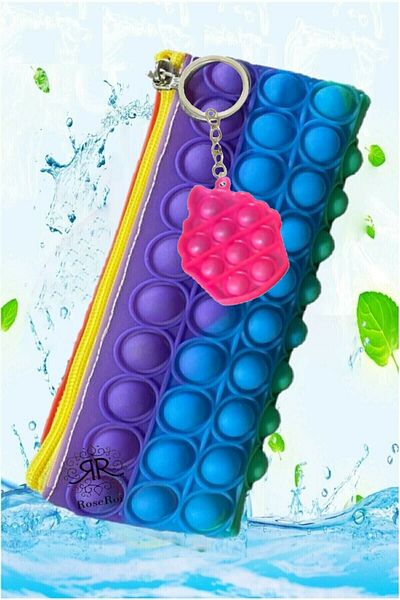 Hyd Fidget Toy Pen Holder Popit Pencil Case Keychain Double Educational Toy