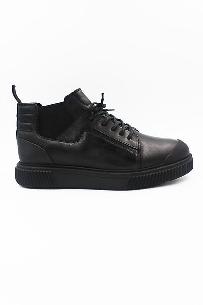 MARCOMEN Genuine Leather Black Men's Ankle Boots