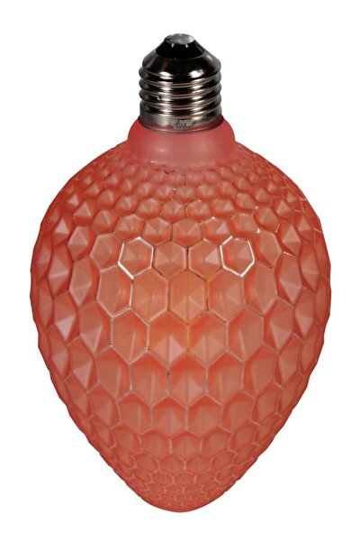 YCL 6w Flament Led Ampul Rustik Gün Işığı Kozalak Desen E27 Duy Kırmızı A+kalite